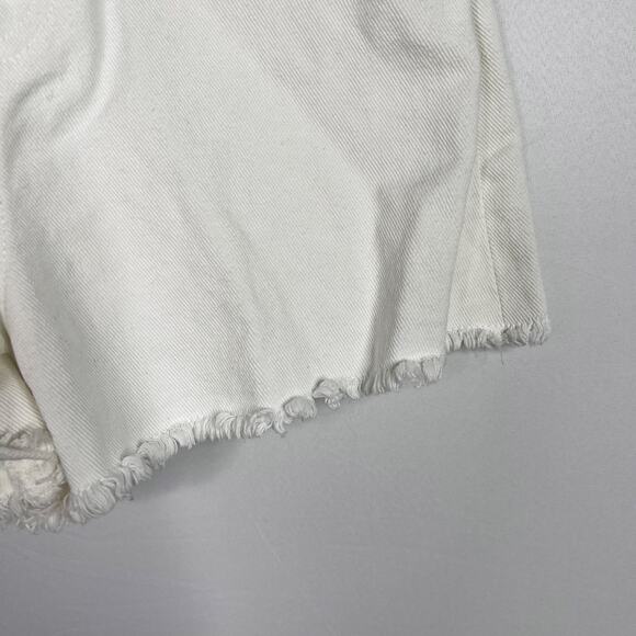 Papermoon Small S White Strapless Denim Romper Shorts Cotton Pockets Chic - Picture 5 of 11